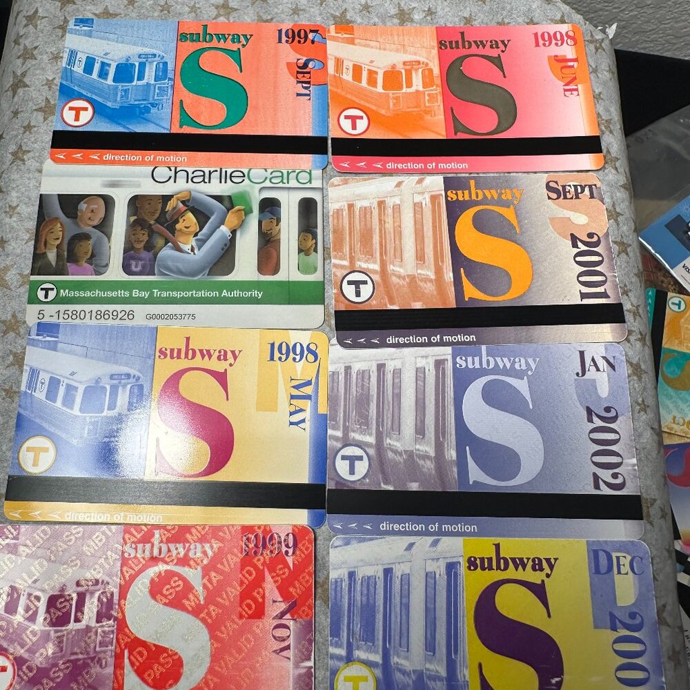 "Vintage" Boston Metro Subway Cards (set of 8)